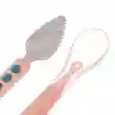 Cuchara Multipropósito De Doble Cabeza Una En Silicona Suave Y Otra Para Raspar Frutas Azul - Onlybaby