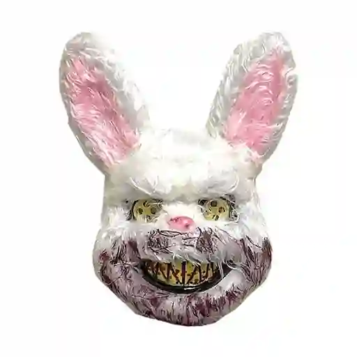 Máscara Conejo Asesino Sin Luz Purga Halloween Disfraz Peluche