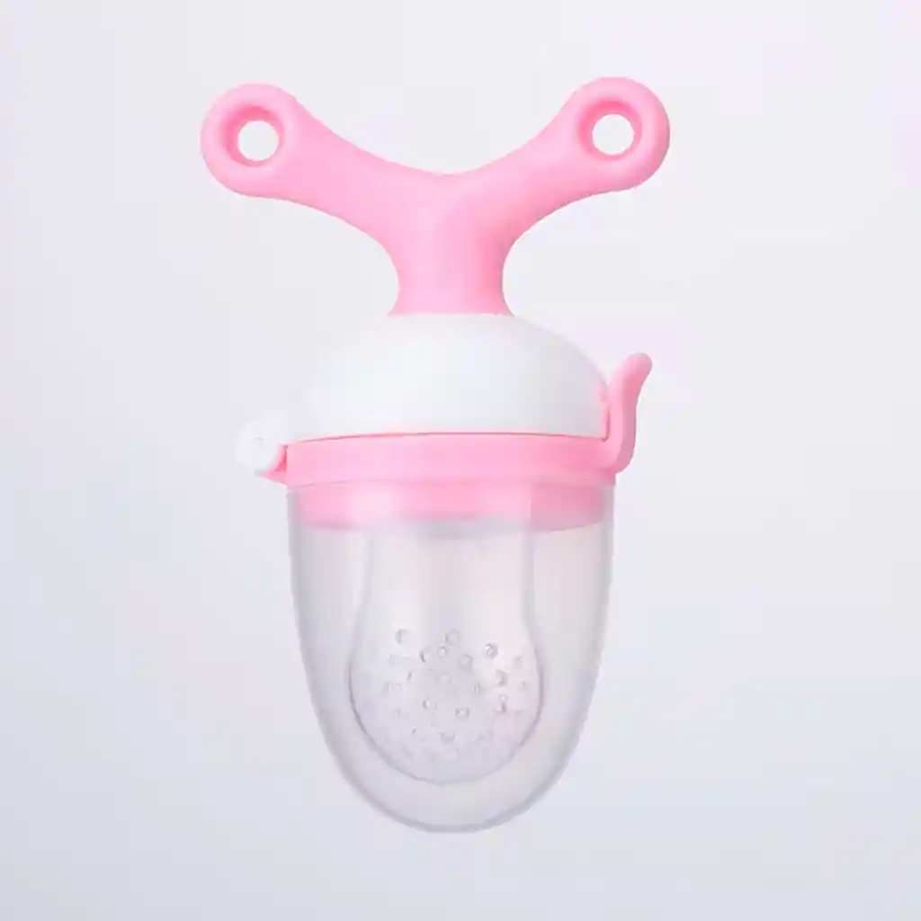 Chupa Para Frutas De Silicona De Grado Alimenticio, Completamente Libre De Bpa Rosa