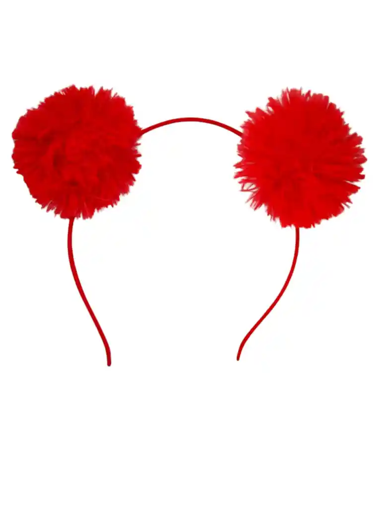 Diadema Pompon Rojo