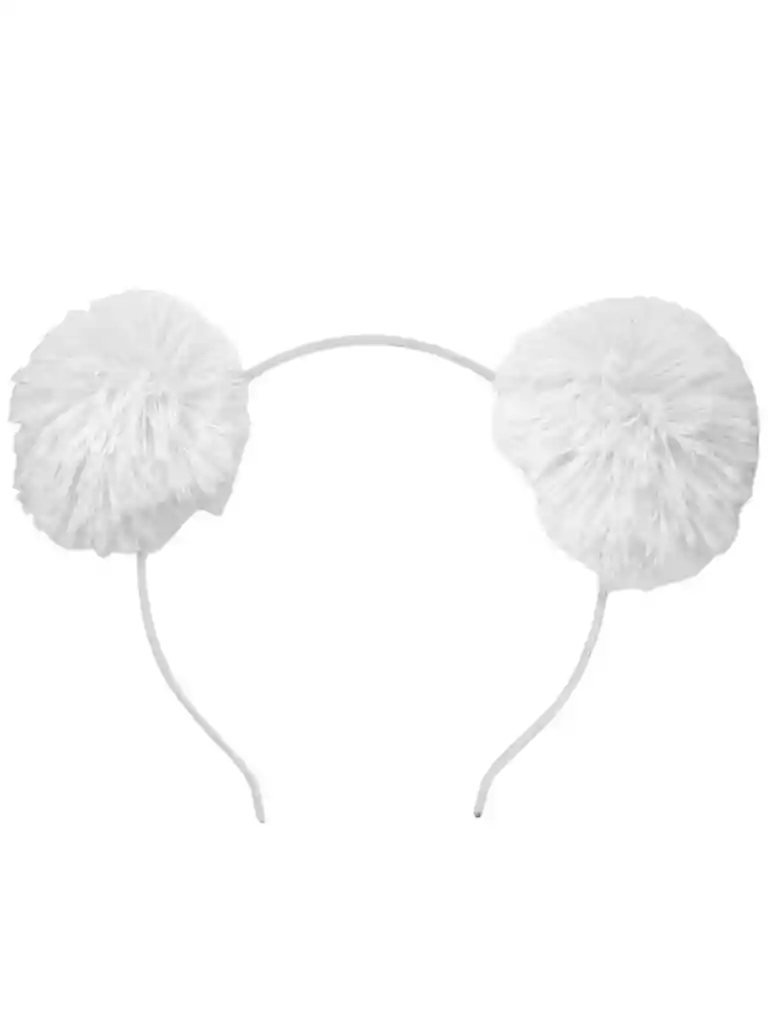 Diadema Pompon Blanco