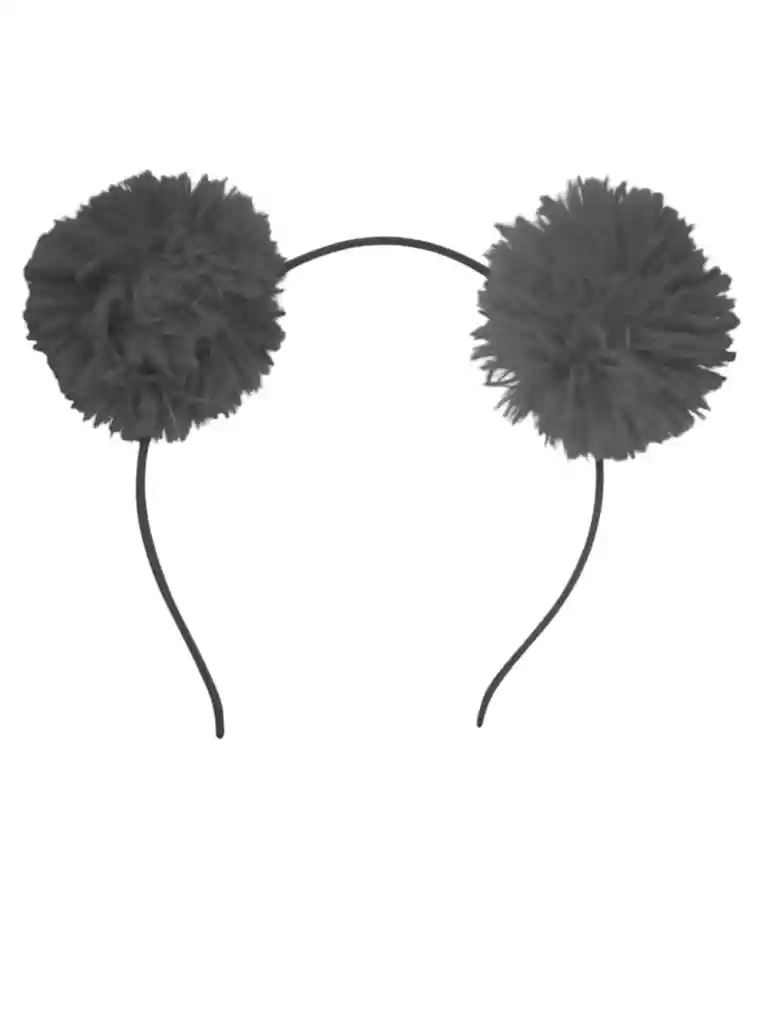 Diadema Pompon Gris