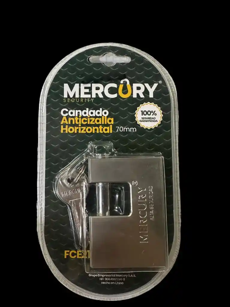 Candado Mercury 70 Mm Anticizalla Horizontal Alta Seguridad