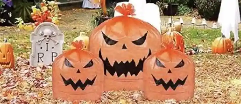 3 Bolsas De Plástico Decorativa Calabaza,halloween