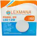 Panel Led (12w) Redondo Incrustar Luz Blanca