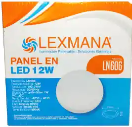 Panel Led (12w) Redondo Incrustar Luz Blanca