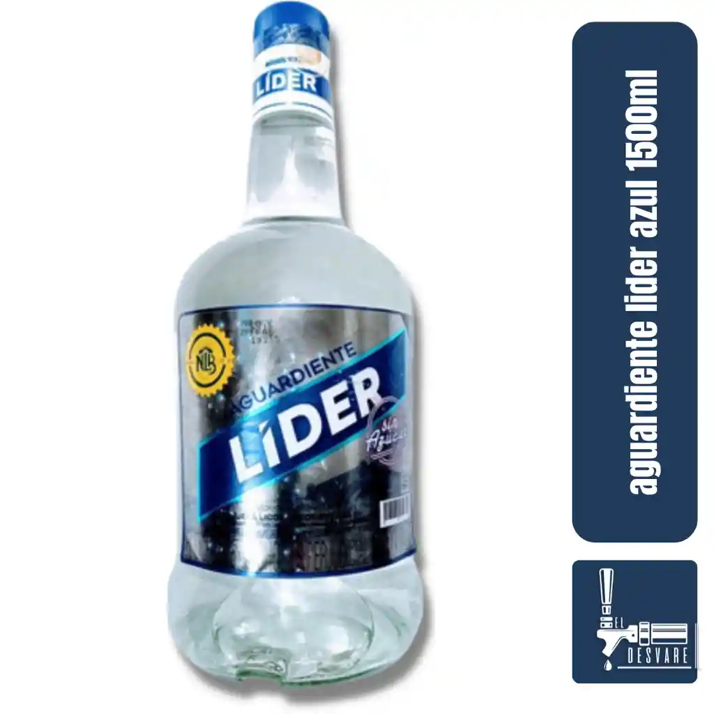 Aguardiente Líder Tapa Azul Litro Y Medio
