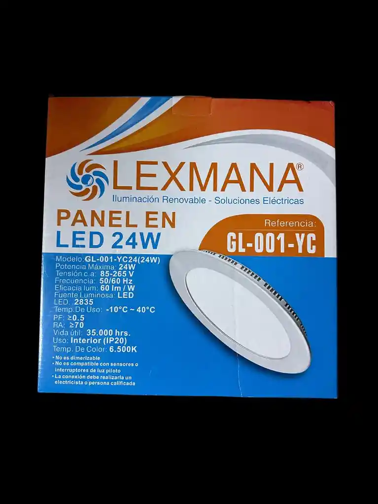 Panel Led (24w) Redondo Incrustar Luz Blanca