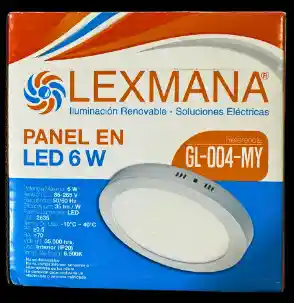 Panel Led (6w) Redondo Sobre Poner Luz Blanca Lexmana