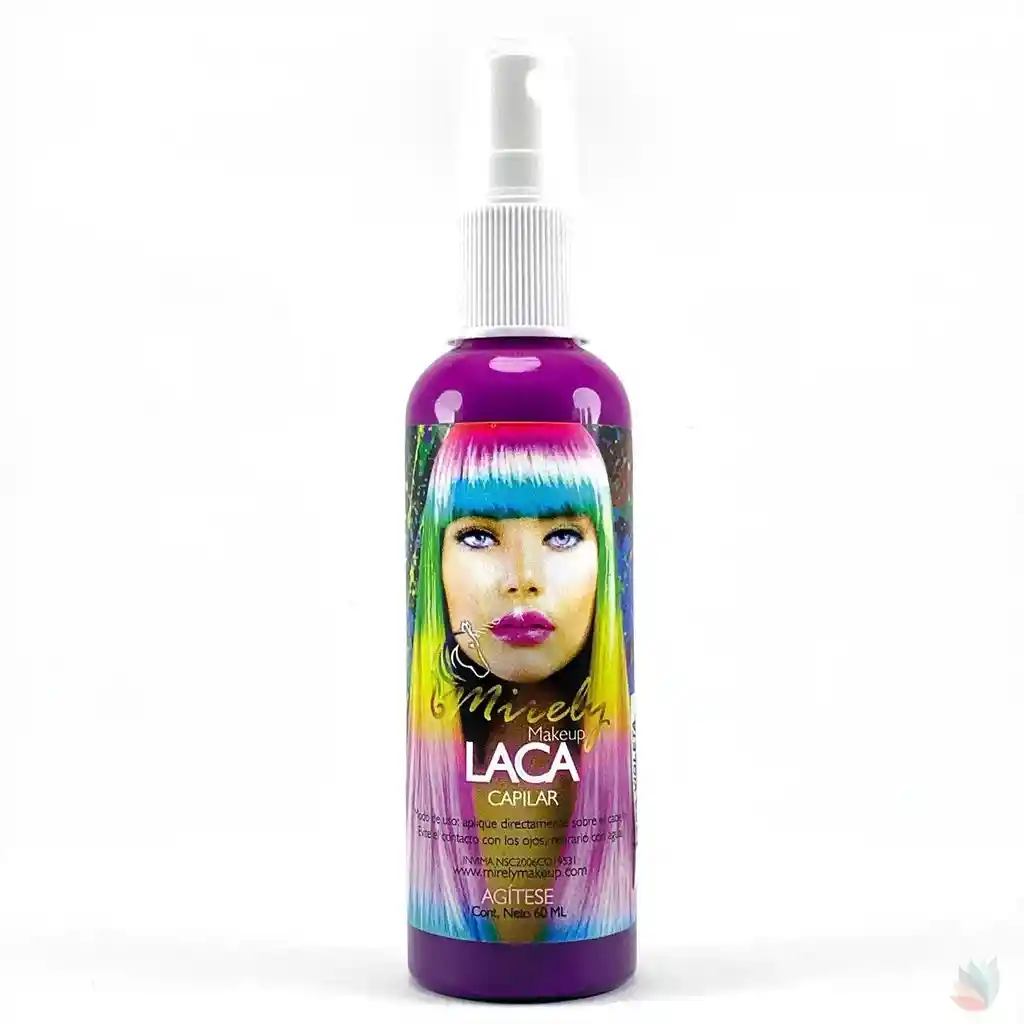 Laca Spray Color Morado Pintura Para Cabello Bruja 100ml Cosplay Disfraz Halloween