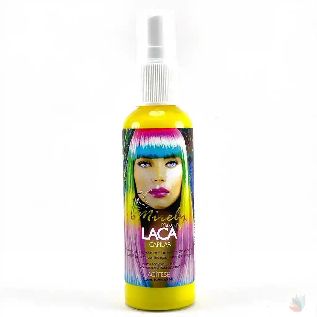 Laca Spray Color Amarillo Pintura Para Cabello Bruja 100ml Cosplay Disfraz Halloween