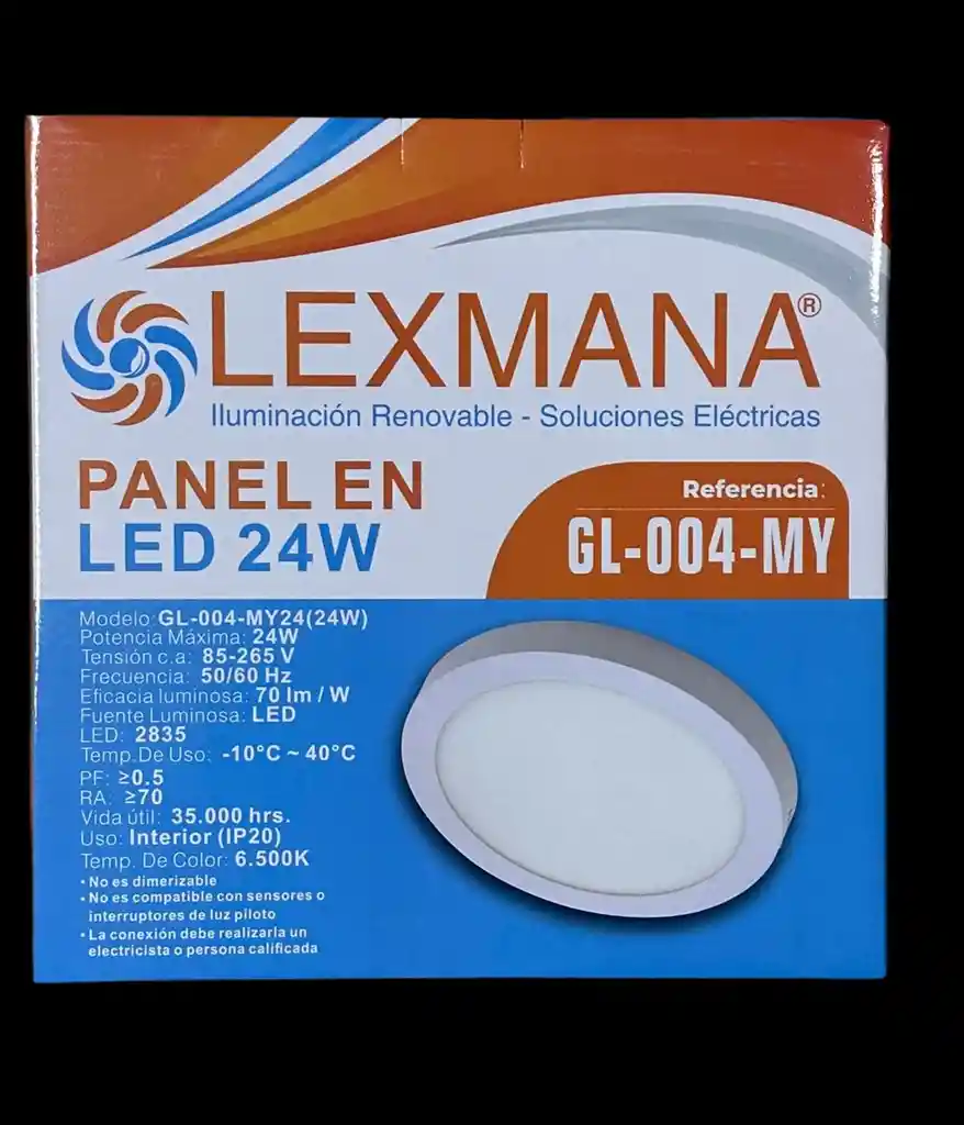 Panel Led (24w) Redondo Sobre Poner Luz Blanca