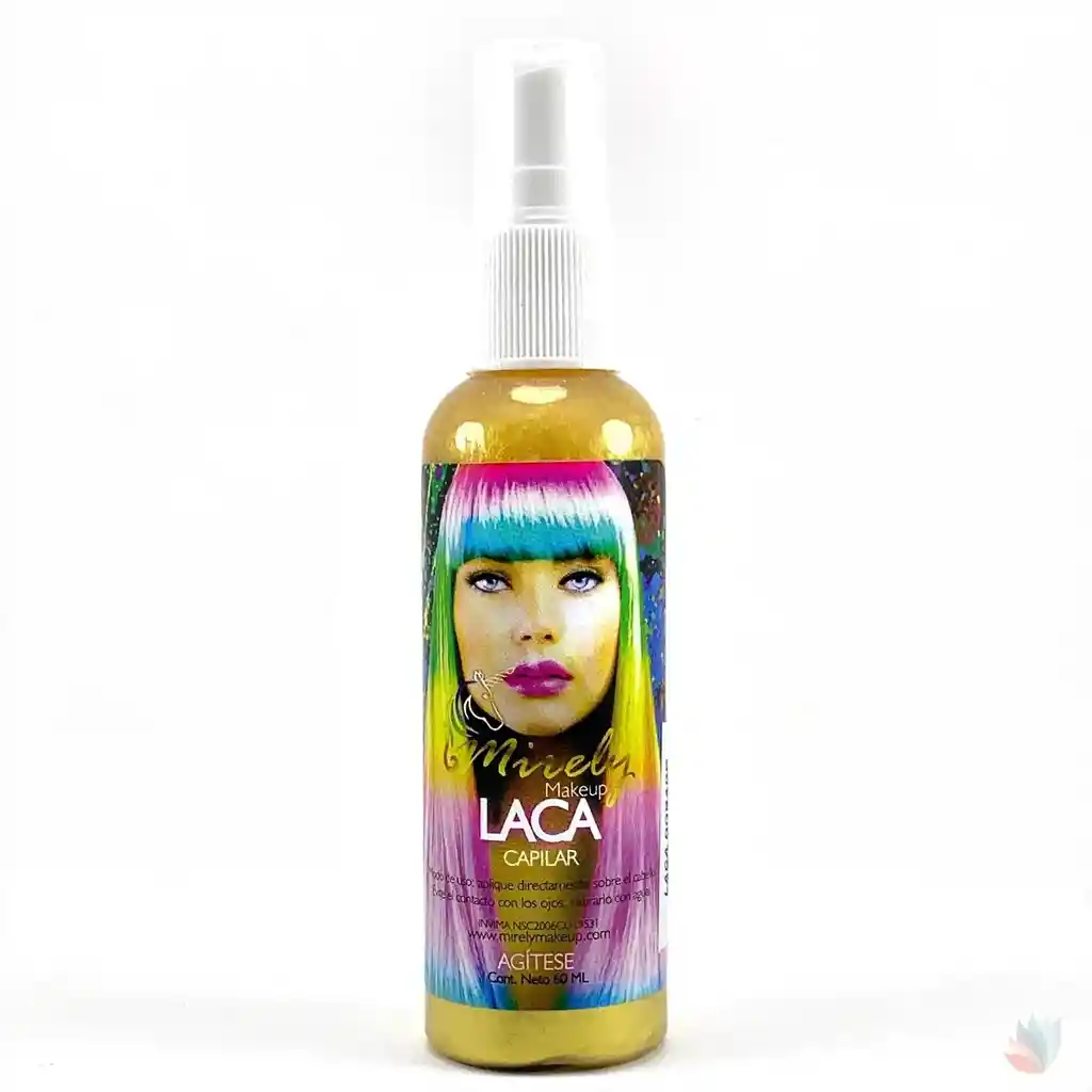 Laca Spray Color Dorado Pintura Para Cabello Bruja 100ml Cosplay Disfraz Halloween