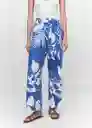 Pantalón Twist Azul Talla XS Mujer Mango