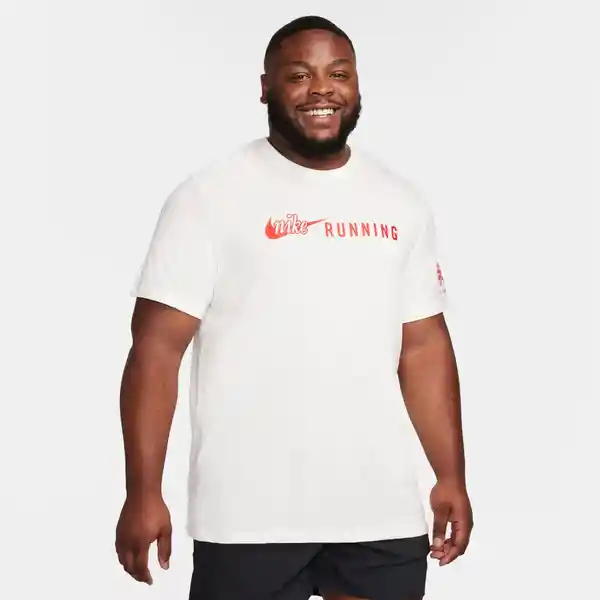 Nike Camiseta M Df Tee Run Energy Para Hombre Blanco Talla XL