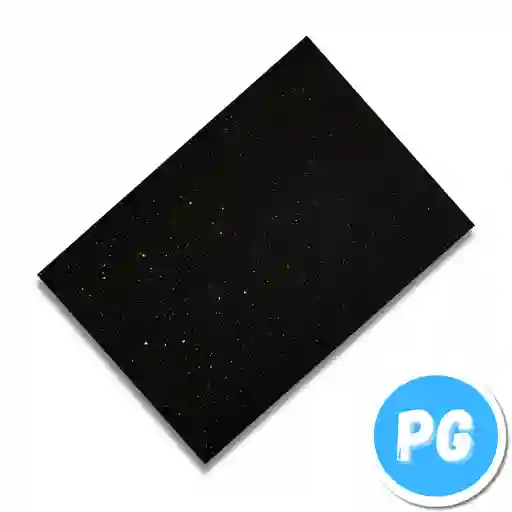 Pliego Fomi Escarchado Negro Delgado 70x100 Centimetros