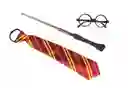 Kit Harry Potter Barita, Corbata, Gafas Cosplay Mago Disfraz Halloween