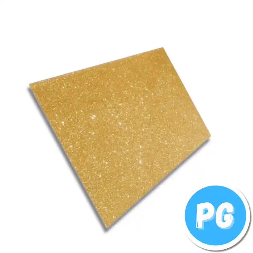 Pliego Fomi Escarchado Dorado Delgado 70x100 Centimetros