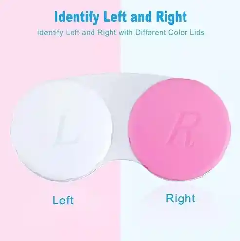 Lentes De Contacto Con Estuche Color Rosado Cosplay Disfraz Halloween