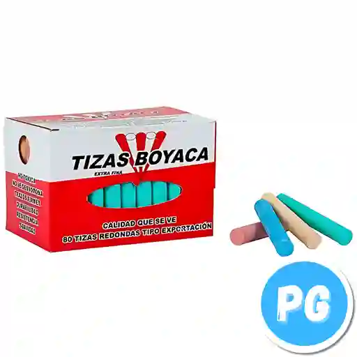 Caja De Tiza De Colores Pastel Para Tablero Por 80 Unidades Surtidas (verde, Azul, Rosado)