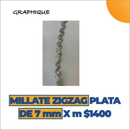 Millare Zigzag Plata De 7 Mm Metro