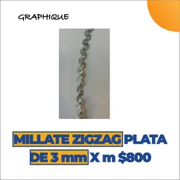 Millare Zigzag Plata De 3 Mm Metro