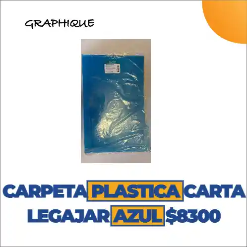 Carpeta Plastica Carta De Legajar Azul