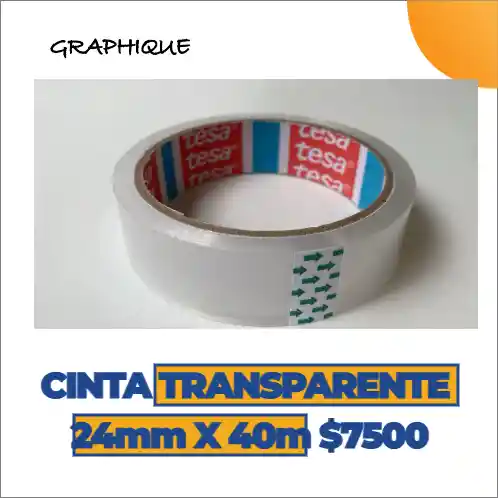 Cinta Pegante Transparente 24 Mm X 40 Mts