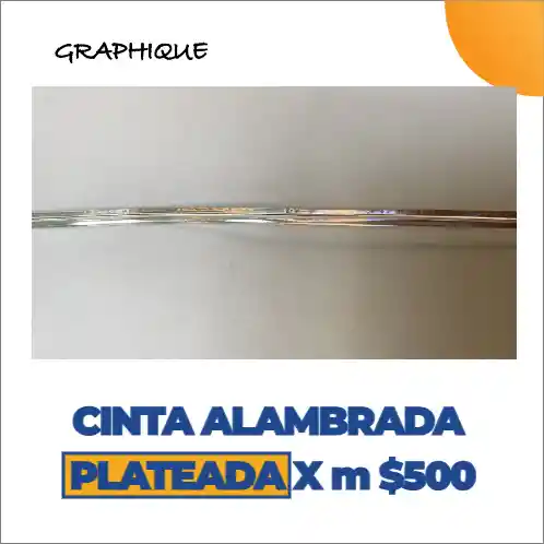 Cinta Alambrada Plateada Metro