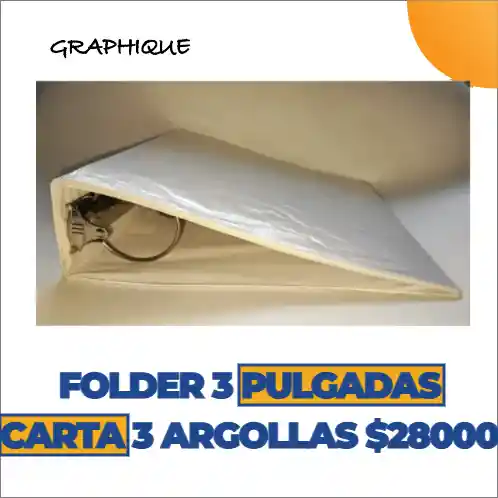 Folder 3 Pulgadas Carta 3 Argollas