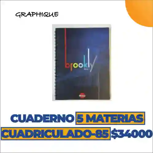 Cuaderno 5 Materias Cuadriculado Portadas Para Hombre 85