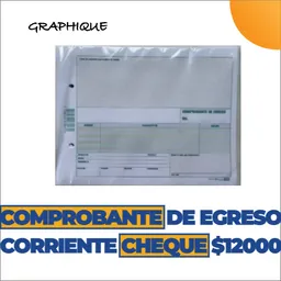 Comprobante De Egreso Corriente Cheque Paquete