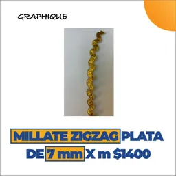 Millate Zigzag Dorado De 7mm