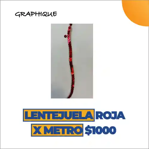 Lentejuela Roja X Metro