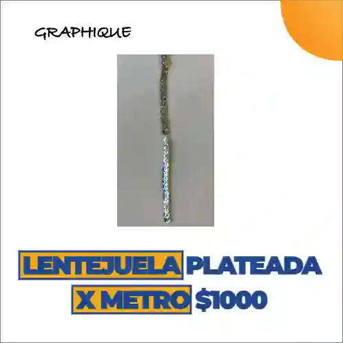 Lentejuela Plateada X Metro