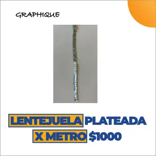 Lentejuela Plateada X Metro