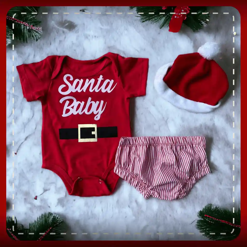 Set Santa Baby Bebe 6-9m