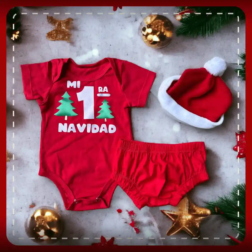 Set Mi 1ra Navidad Bebe 6-9m