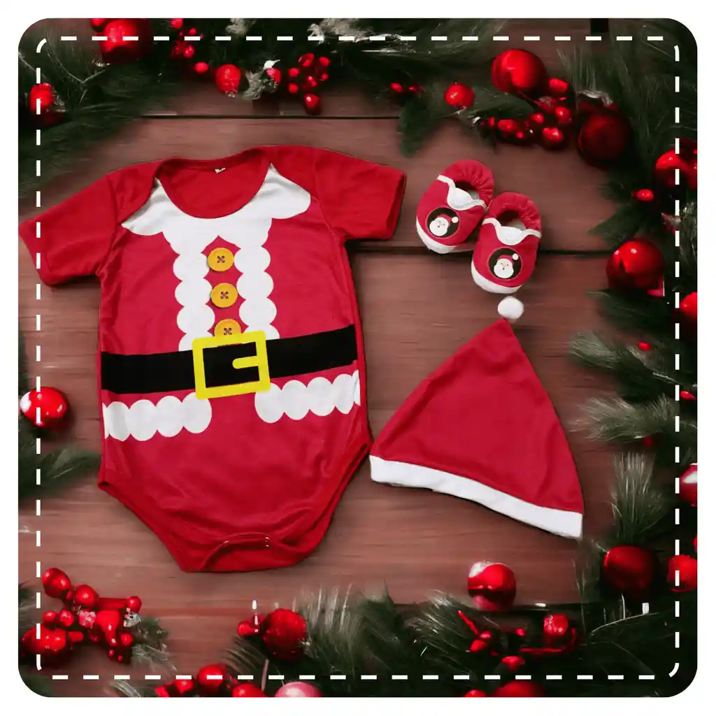 Set Body Papa Noel Bebe 6-9m