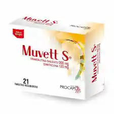 Muvett´s ( Trimebutina + Simeticona) X 7 Tab Recubiertas