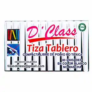 Tiza D’class Blanca X 80 Unidades