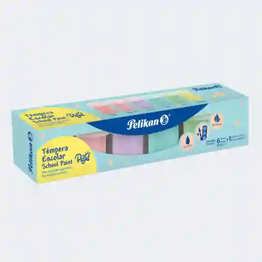 Tempera Pelikan Pastel Caja X 6