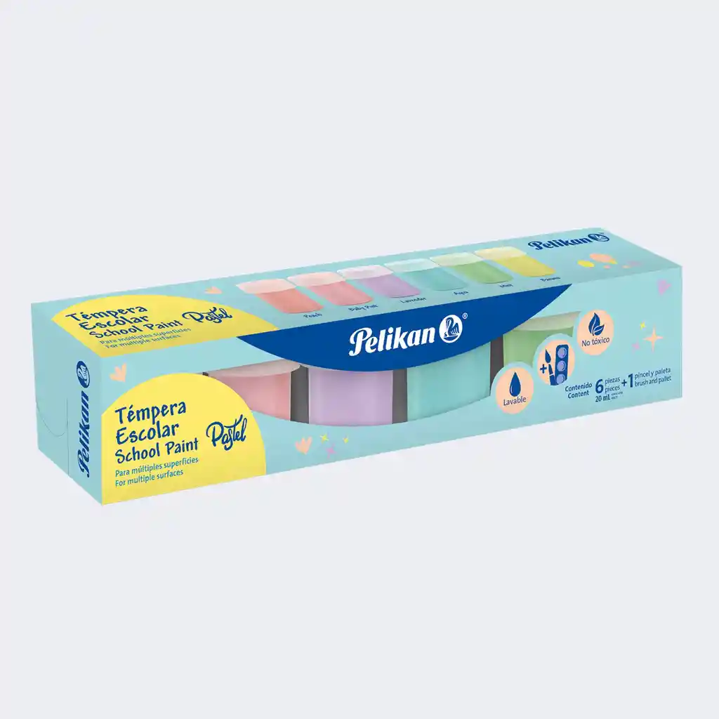 Tempera Pelikan Pastel Caja X 6