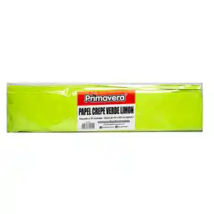 Papel Crepe Verde Limon Paquete X 10 Unidades