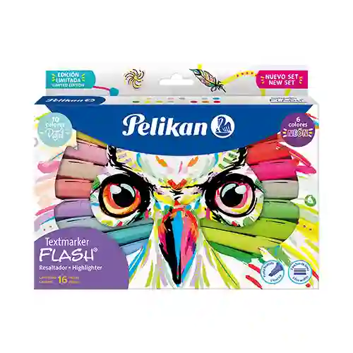 Resaltador Pelikan Flash X 16 Unidades