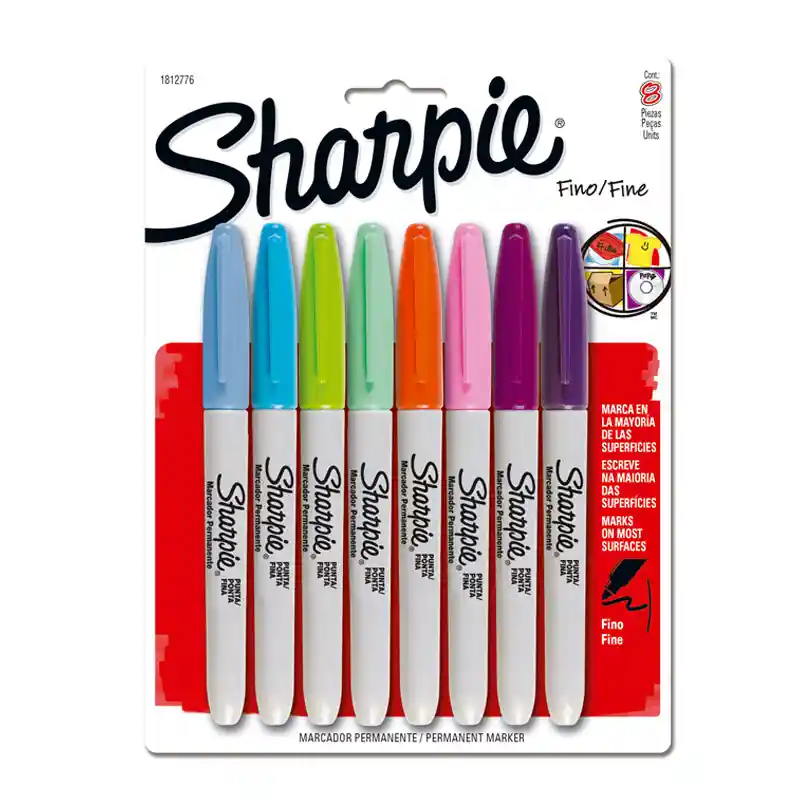 Marcador Sharpie Estuche X 8 Unidades