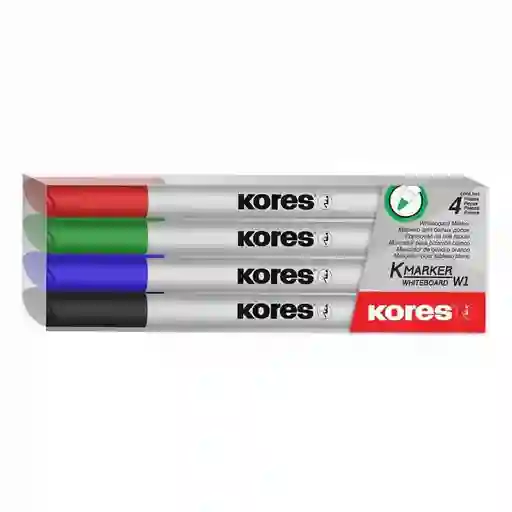 Marcador Kores Borrable W1 X 4