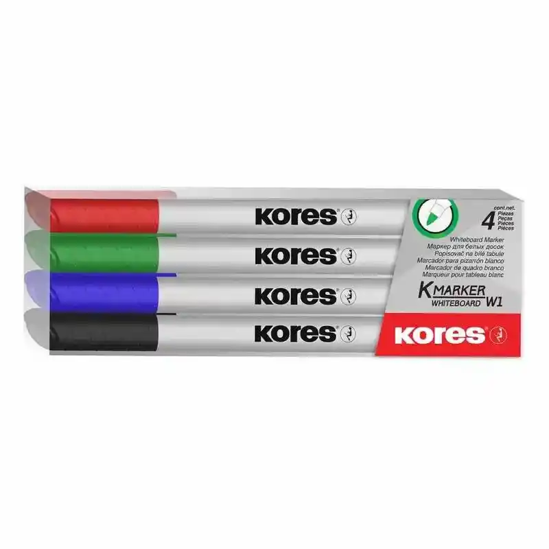 Marcador Kores Borrable W1 X 4