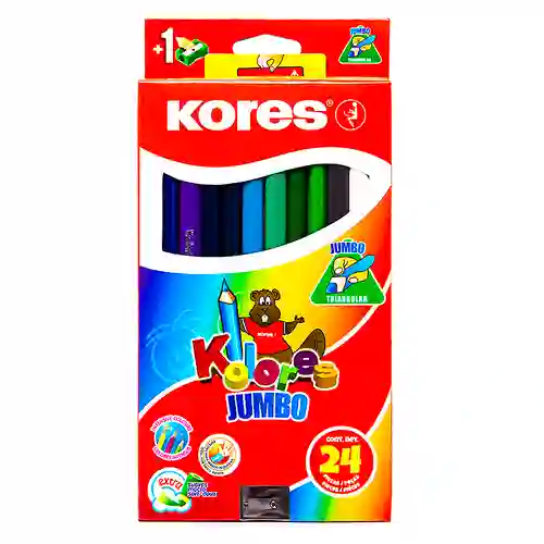 Colores Kores Triangular Jumbo X 24