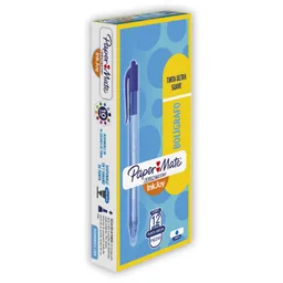 Esfero Kilometrico Retractil 100 Azul X 12 Unidades